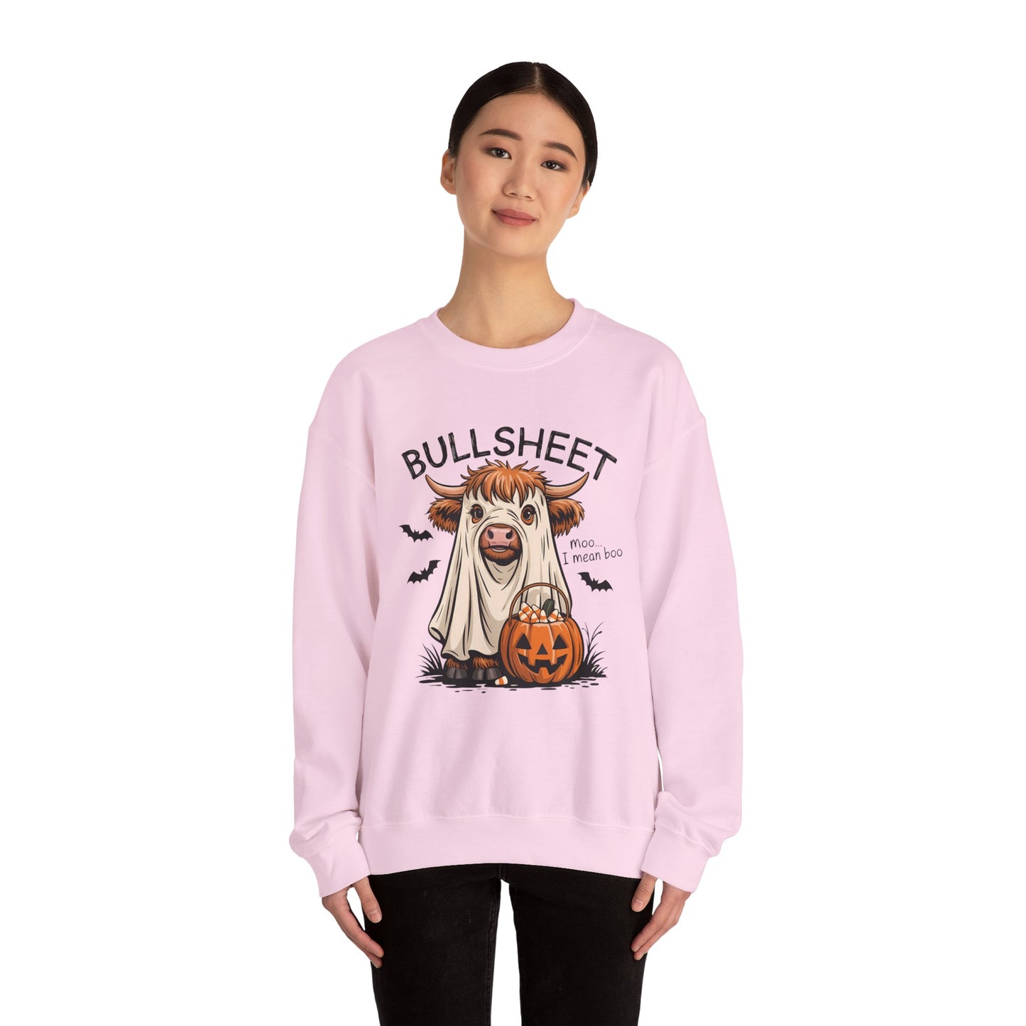 Halloween Cow Sweatshirt, Funny Halloween Crewneck, Unisex Casual Top, Cow Costume Sweatshirt, Perfect for Fall Celebrations
