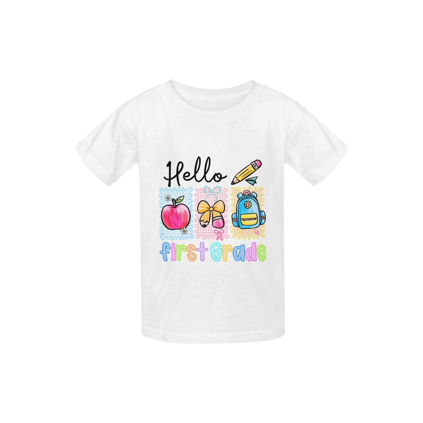 Back to School Youth Preppy First Grade Tee