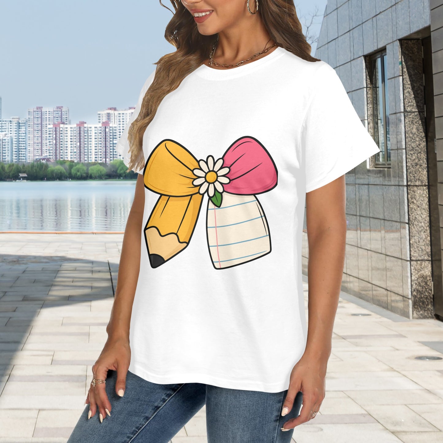 Back to School bow Women's T-Shirt in USA Size (Front Printing Only)