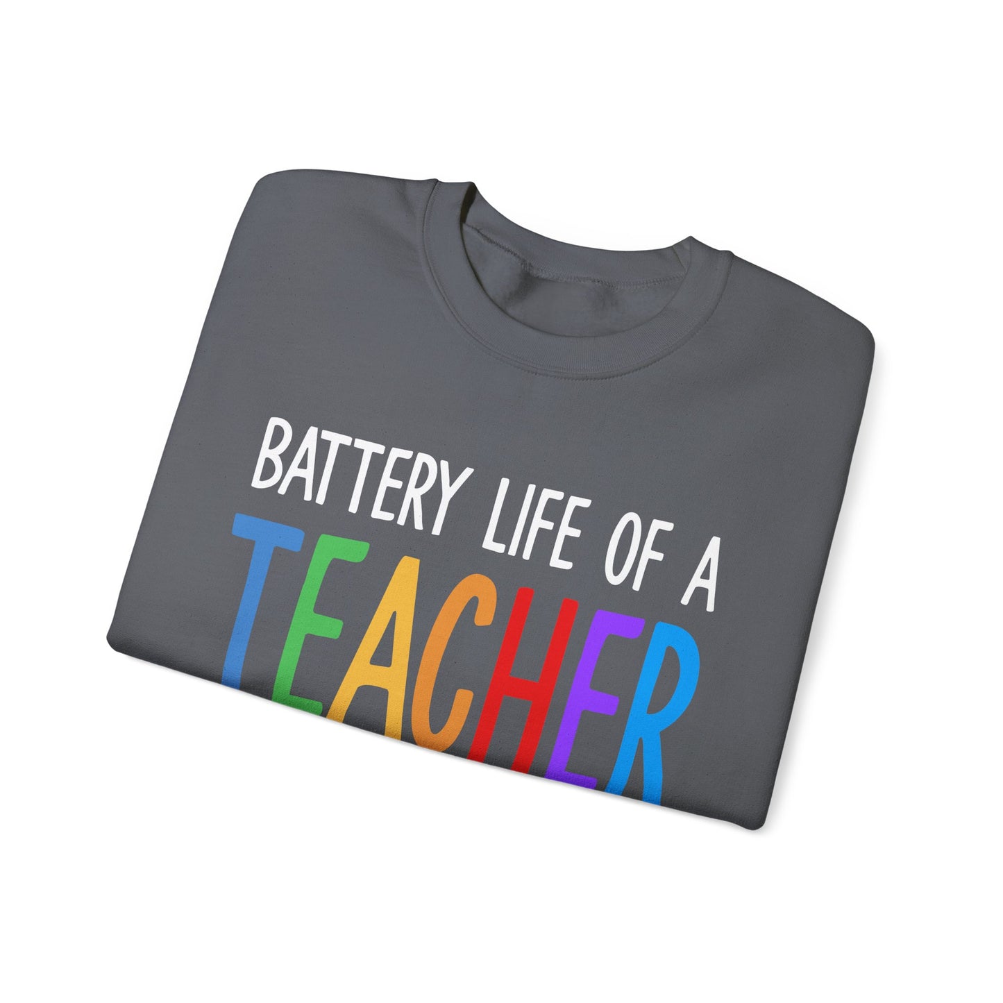 Teacher's Battery Life Crewneck Sweatshirt, Cute Teacher Gift, Funny Education Apparel, Back to School Sweatshirt, Teacher [...]