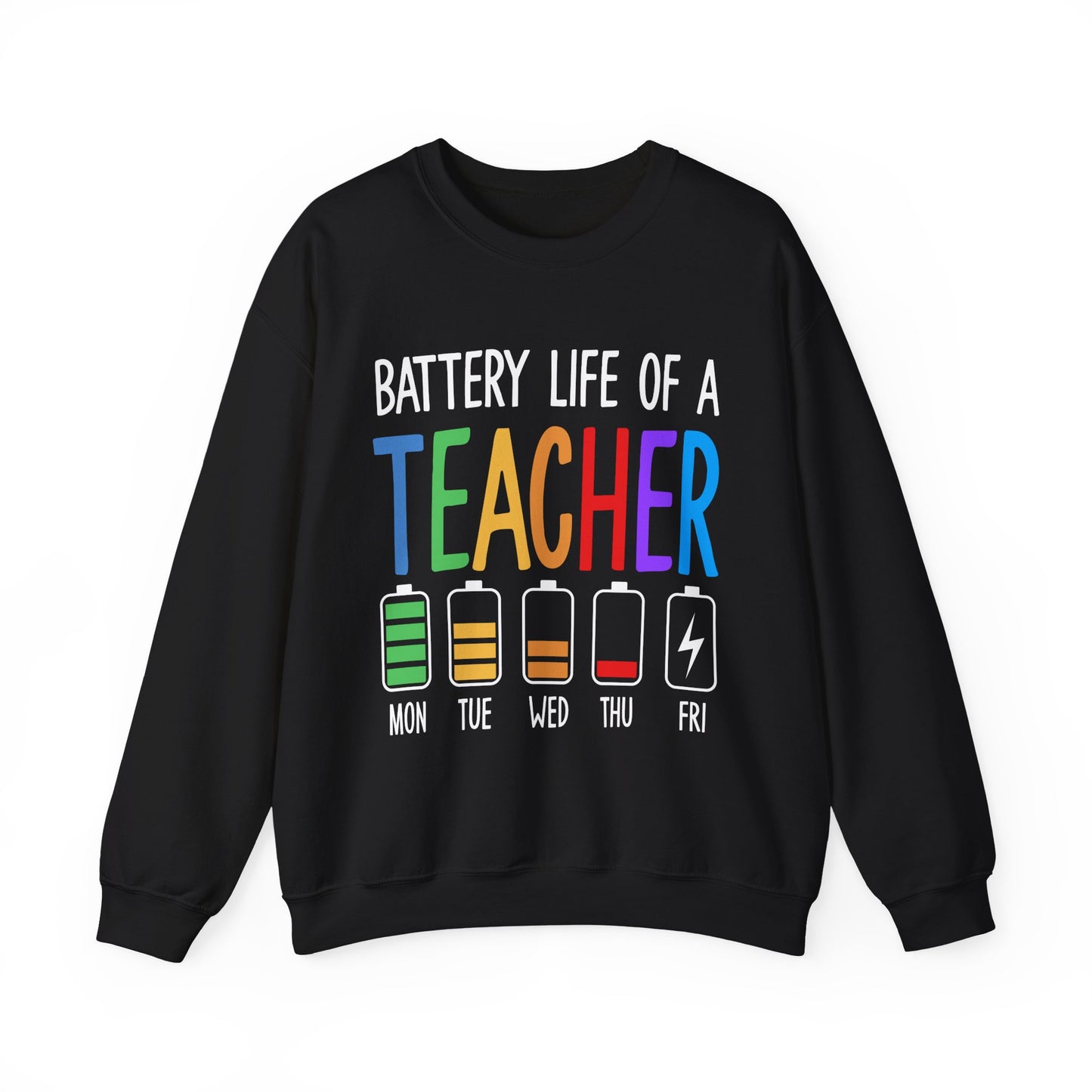 Teacher's Battery Life Crewneck Sweatshirt, Cute Teacher Gift, Funny Education Apparel, Back to School Sweatshirt, Teacher [...]