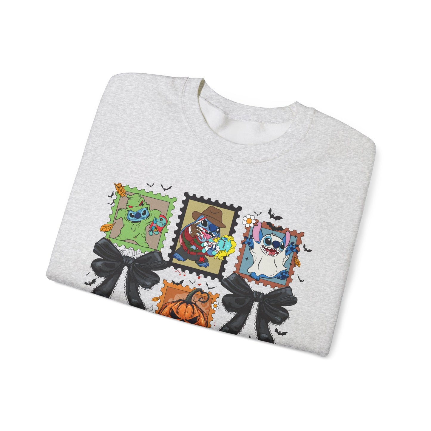 Spooky Vibes Retro Stitch Crewneck Sweatshirt, Halloween, Unisex Sweatshirt, Cozy Apparel, Gift for Her, Fall Fashion, Halloween Sweater