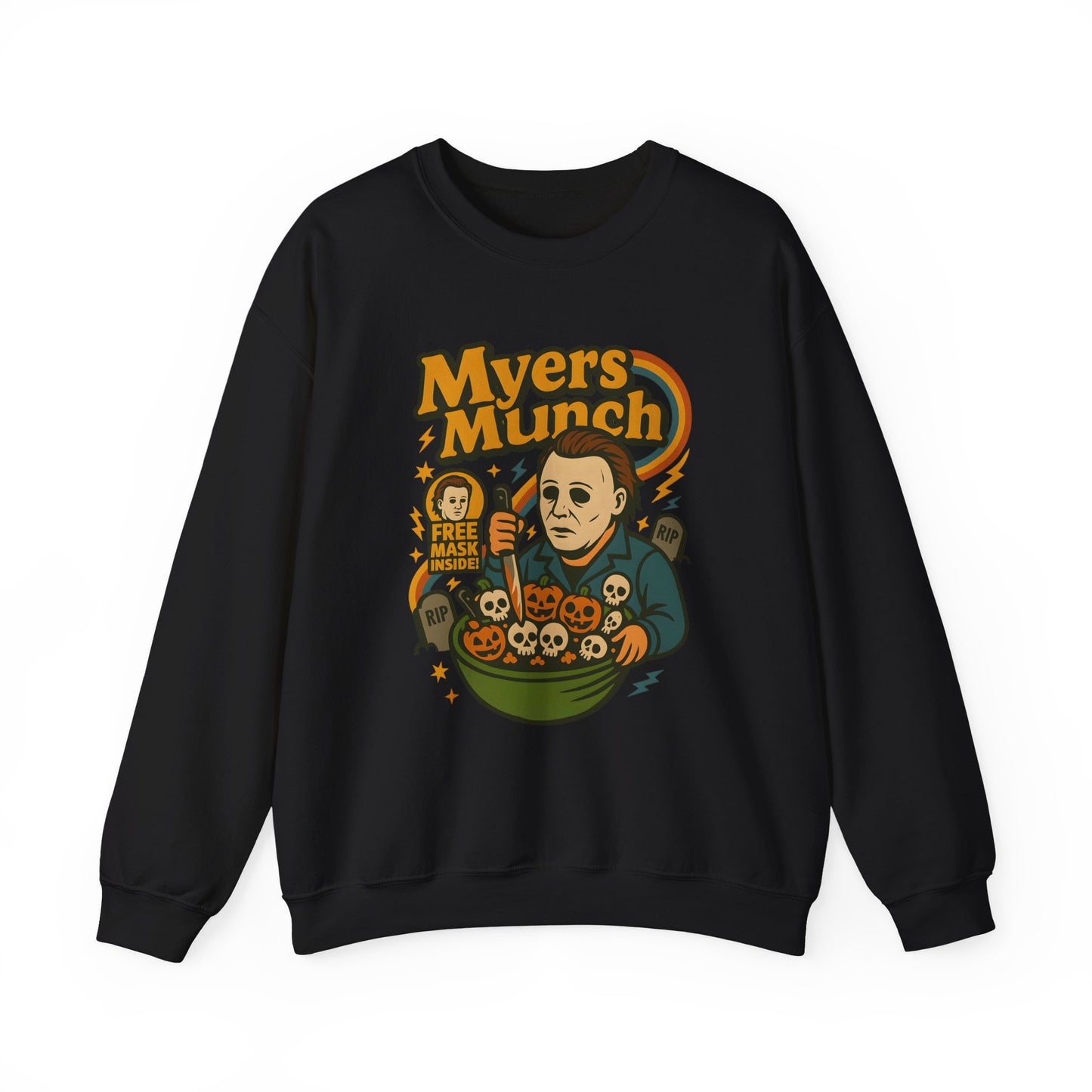 Halloween Myers Munch Crewneck Sweatshirt - Cozy Horror Sweatshirt, Unisex Casual Wear, Fall Fashion, Gift for Horror Fans, Spooky Season