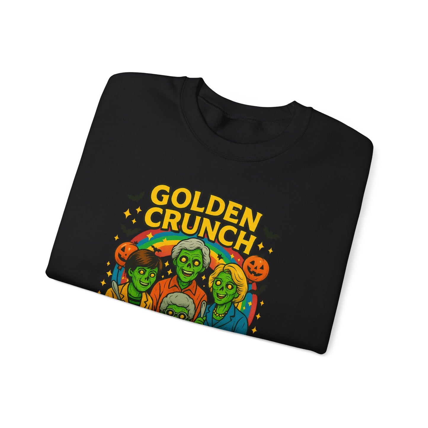 Spooky Vibes Sweatshirt - Cozy Halloween Crewneck, Golden Crunch Design, Unisex Pullover, Fall Fashion, Festive Gift