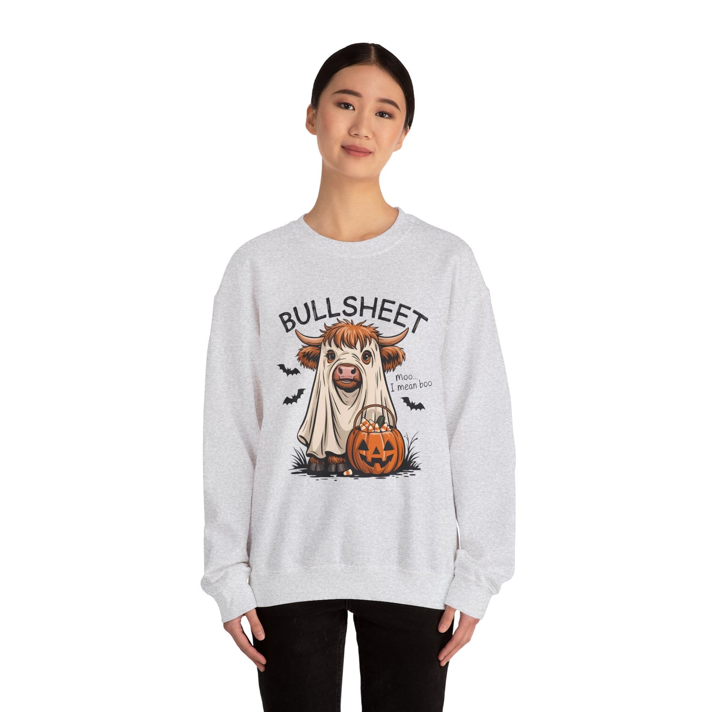 Halloween Cow Sweatshirt, Funny Halloween Crewneck, Unisex Casual Top, Cow Costume Sweatshirt, Perfect for Fall Celebrations