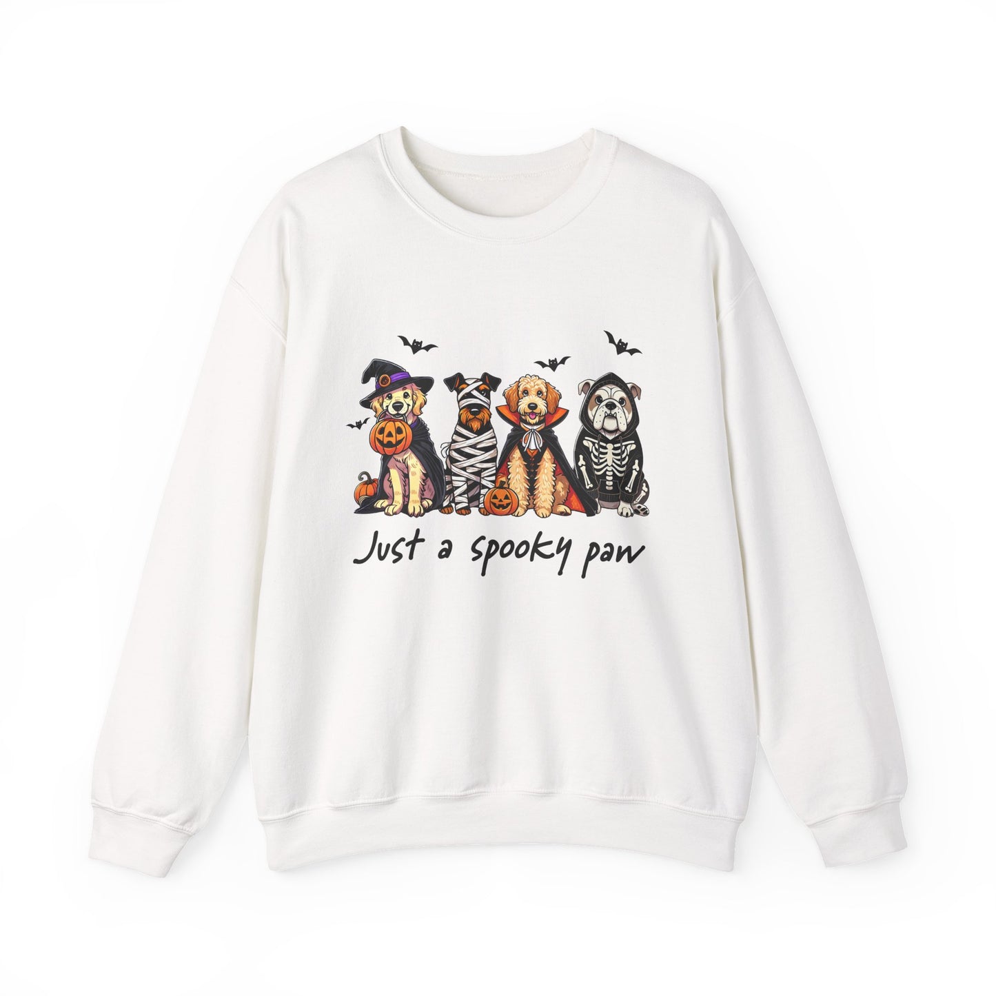 Spooky Dog Sweatshirt, Unisex Halloween Crewneck, Pet Lovers Gift, Cozy Fall Apparel, Cute Dog Design