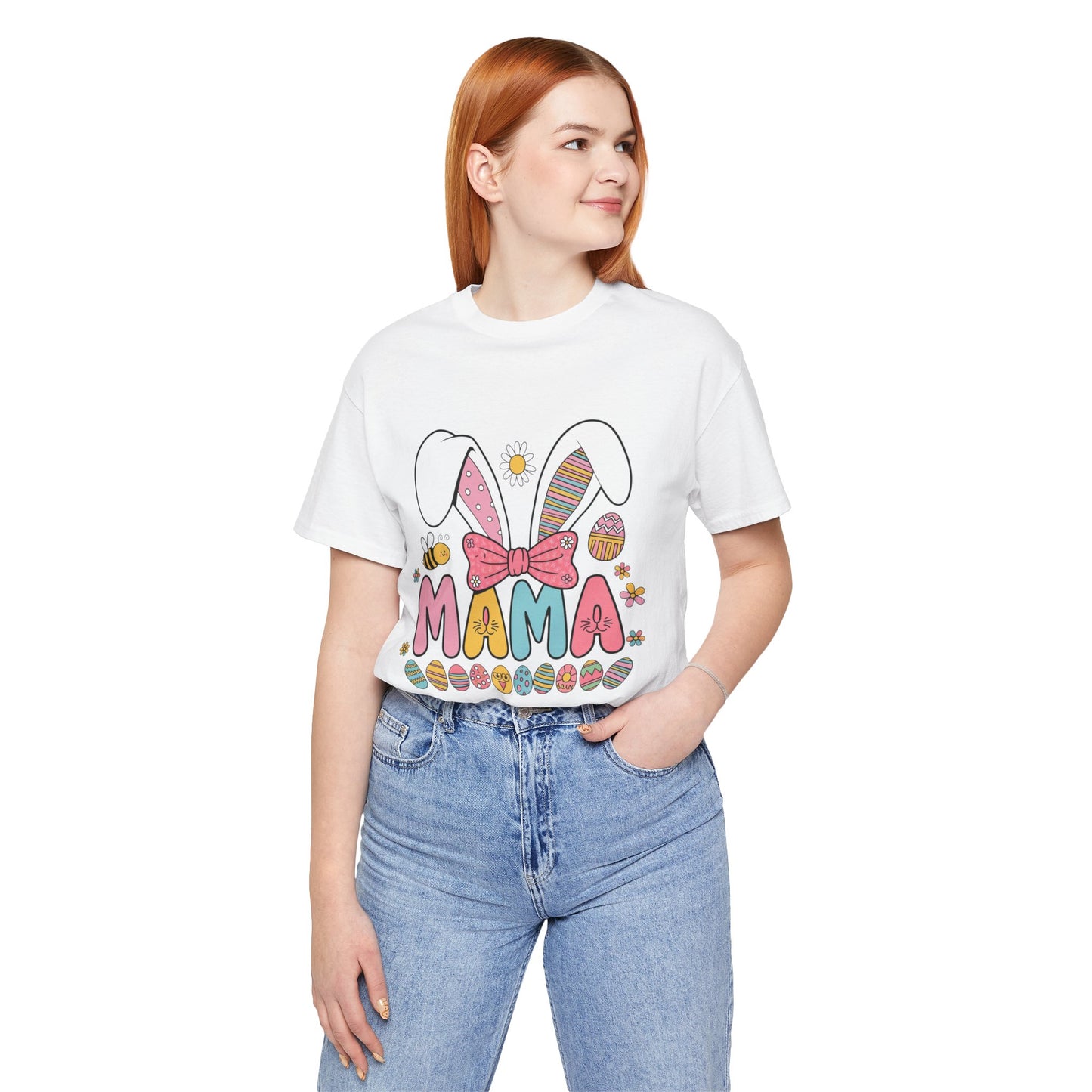 Easter Mama Bunny T-Shirt - Cute Unisex Jersey Tee for Moms
