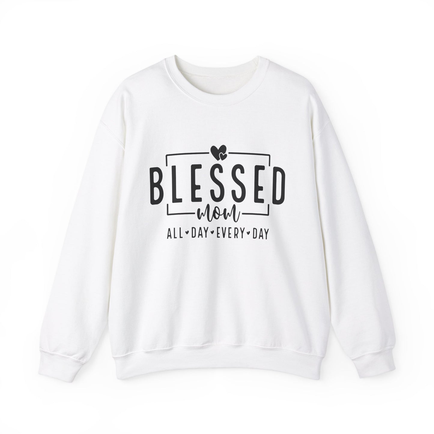 Blessed Mom Unisex Heavy Blend™ Crewneck Sweatshirt - All Day Everyday