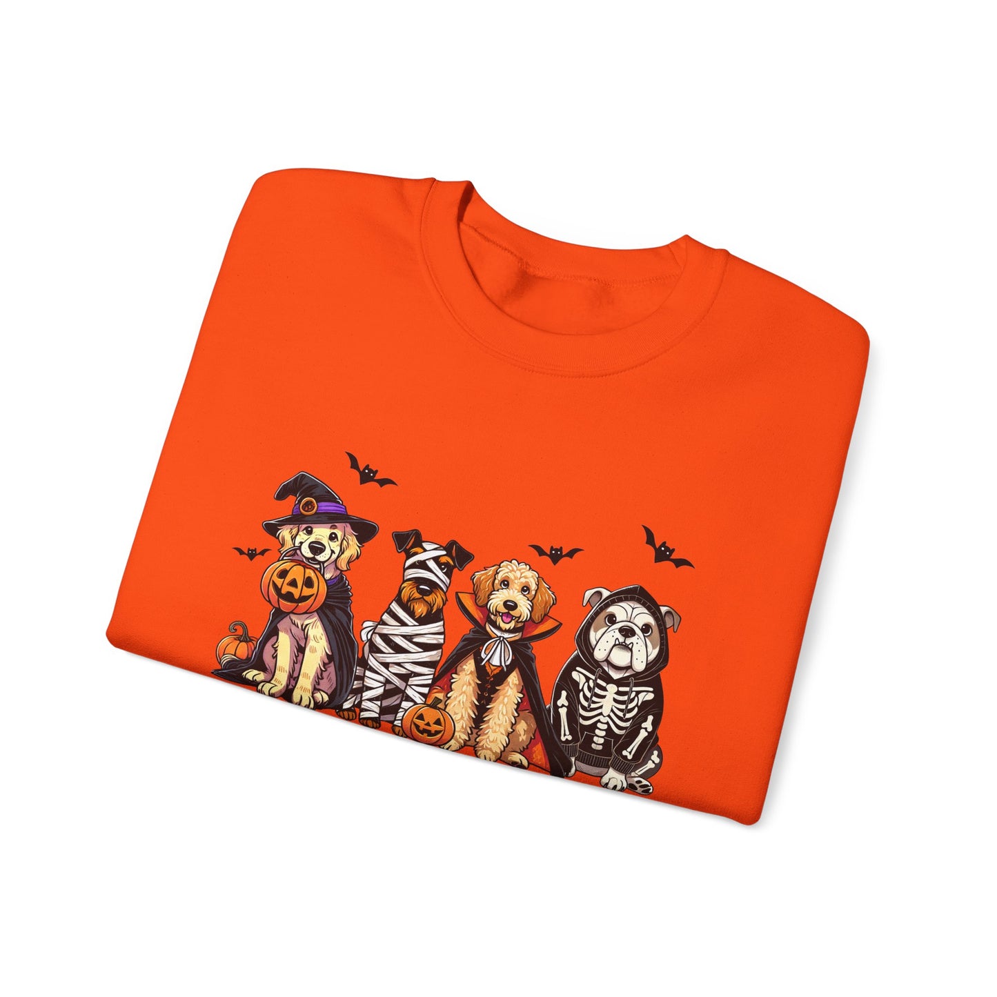 Spooky Dog Sweatshirt, Unisex Halloween Crewneck, Pet Lovers Gift, Cozy Fall Apparel, Cute Dog Design