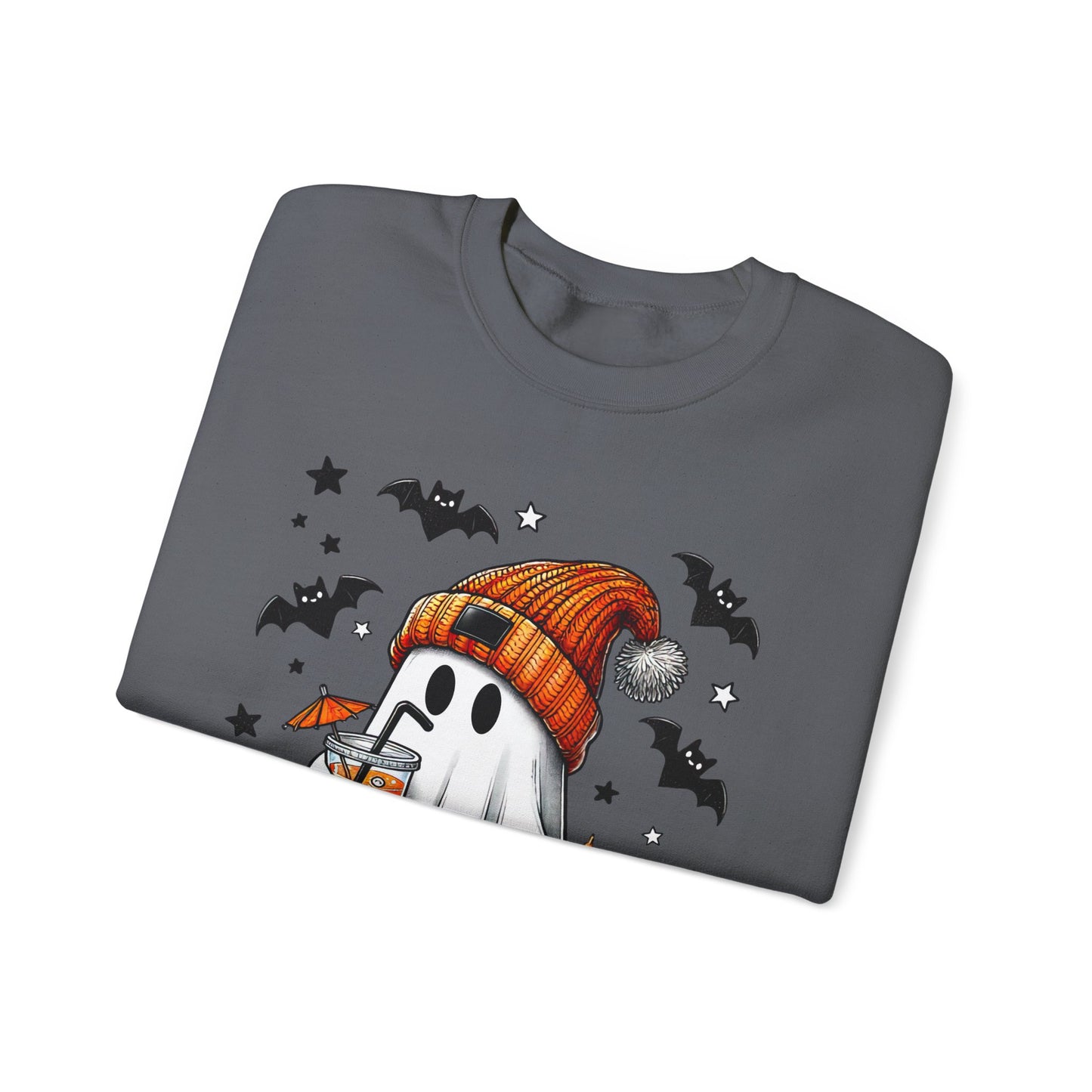 Spooky Ghost Crewneck Sweatshirt, Halloween Apparel, Cozy Unisex Sweatshirt, Fall Fashion, Ghost Graphic Sweatshirt