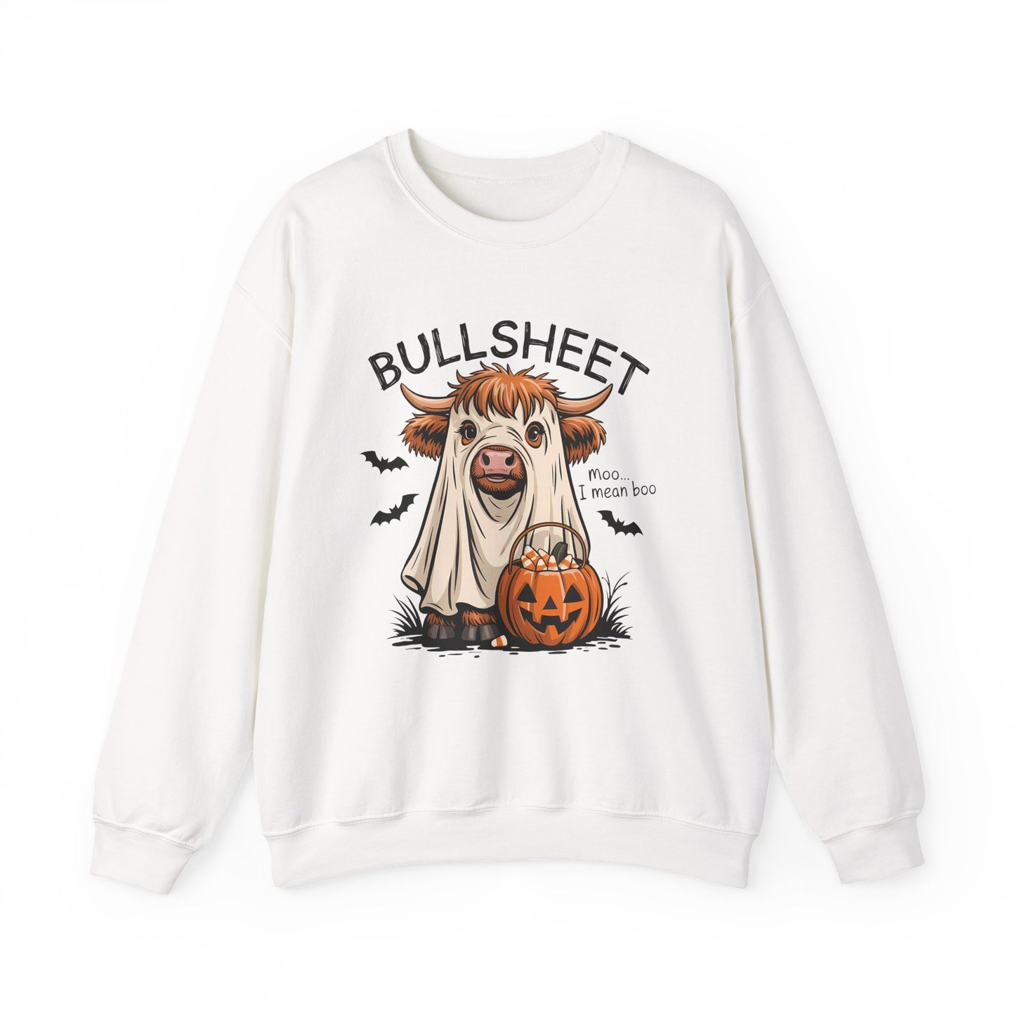 Halloween Cow Sweatshirt, Funny Halloween Crewneck, Unisex Casual Top, Cow Costume Sweatshirt, Perfect for Fall Celebrations