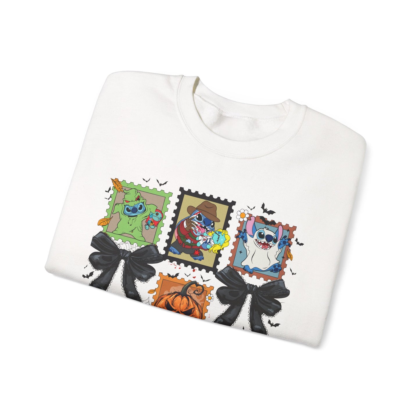 Spooky Vibes Retro Stitch Crewneck Sweatshirt, Halloween, Unisex Sweatshirt, Cozy Apparel, Gift for Her, Fall Fashion, Halloween Sweater