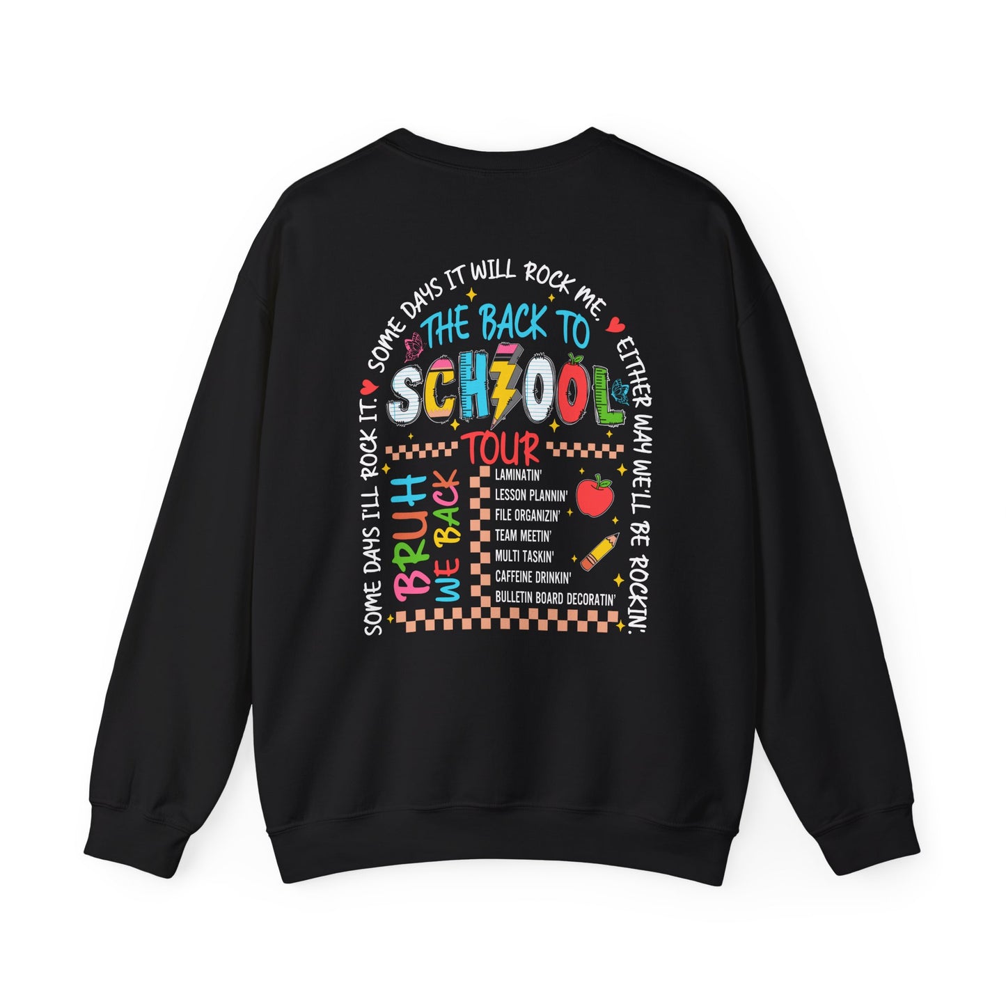 ABCD Back to School Tour Crewneck Sweatshirt, Unisex Sweatshirt, School Tour Apparel, Fun Gift for Students, Cozy Relaxing Wear