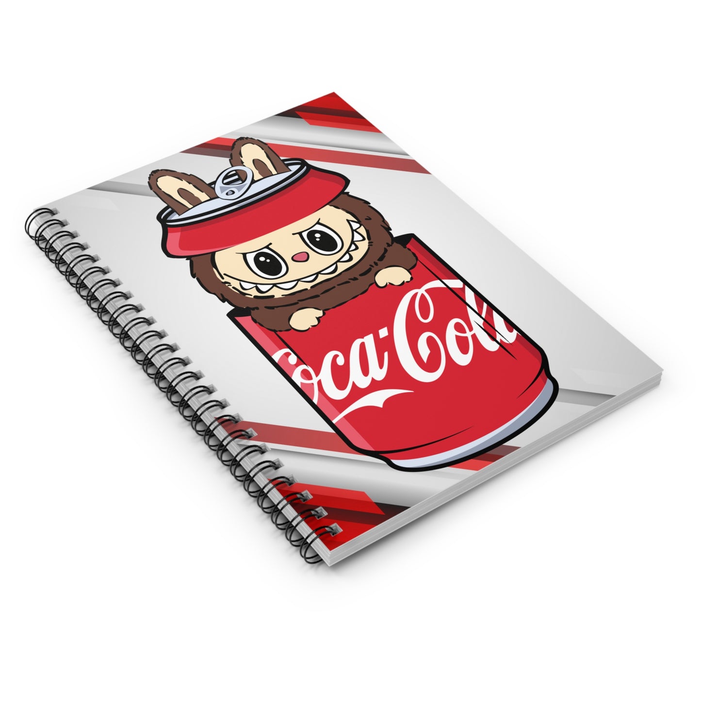 Cute Coca-Cola Labubu Spiral Notebook - Whimsical Design for Note-Taking, Perfect for Students, Gifts, Journals, Kawaii Lovers