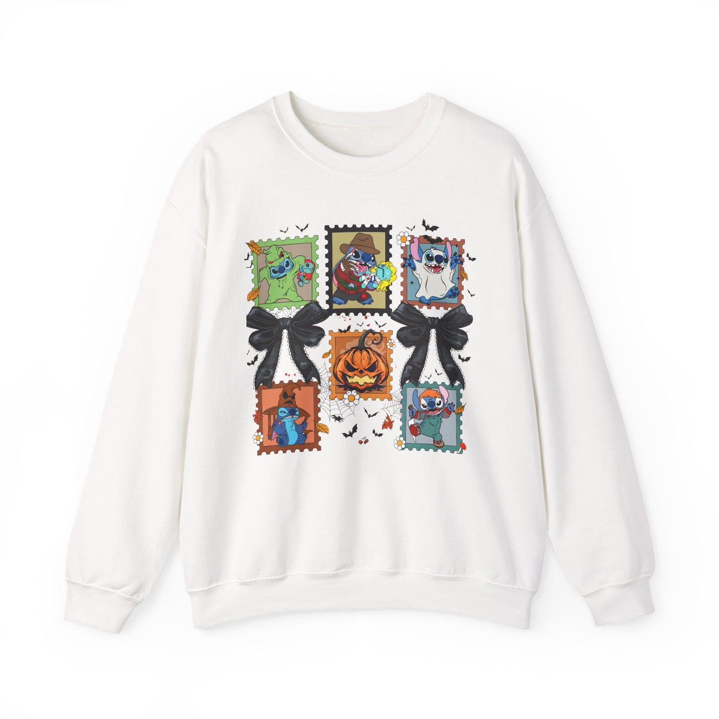 Spooky Vibes Retro Stitch Crewneck Sweatshirt, Halloween, Unisex Sweatshirt, Cozy Apparel, Gift for Her, Fall Fashion, Halloween Sweater