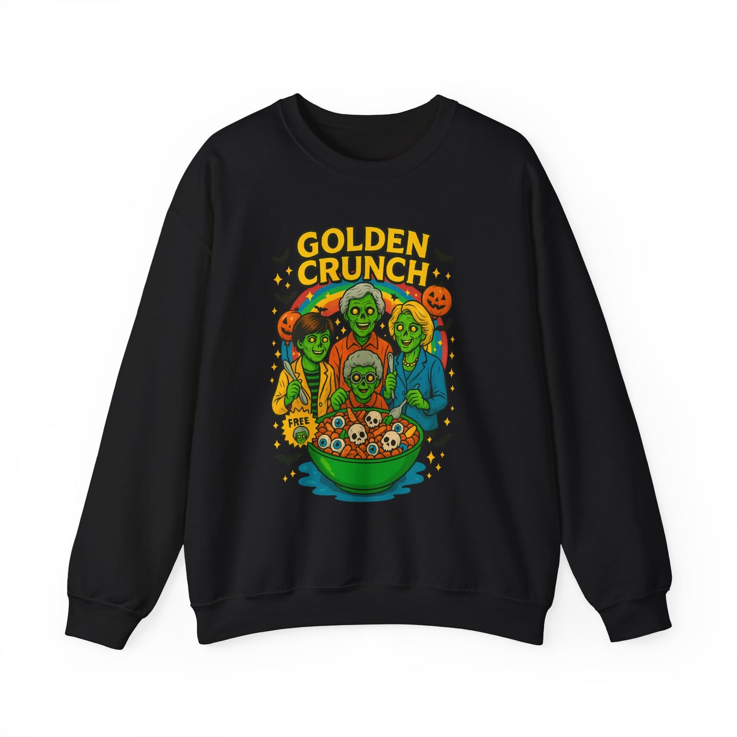 Spooky Vibes Sweatshirt - Cozy Halloween Crewneck, Golden Crunch Design, Unisex Pullover, Fall Fashion, Festive Gift