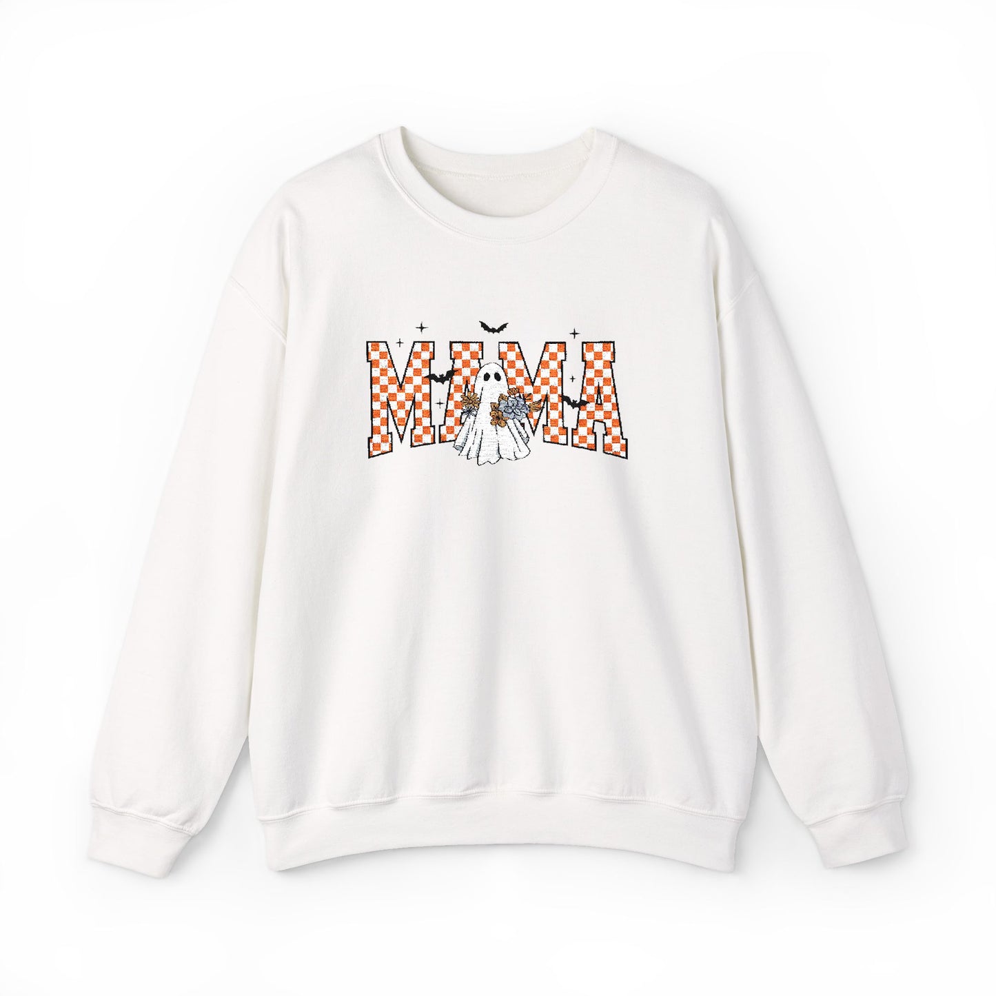 Retro Spooky MAMA Halloween Unisex Heavy Blend™ Crewneck Sweatshirt