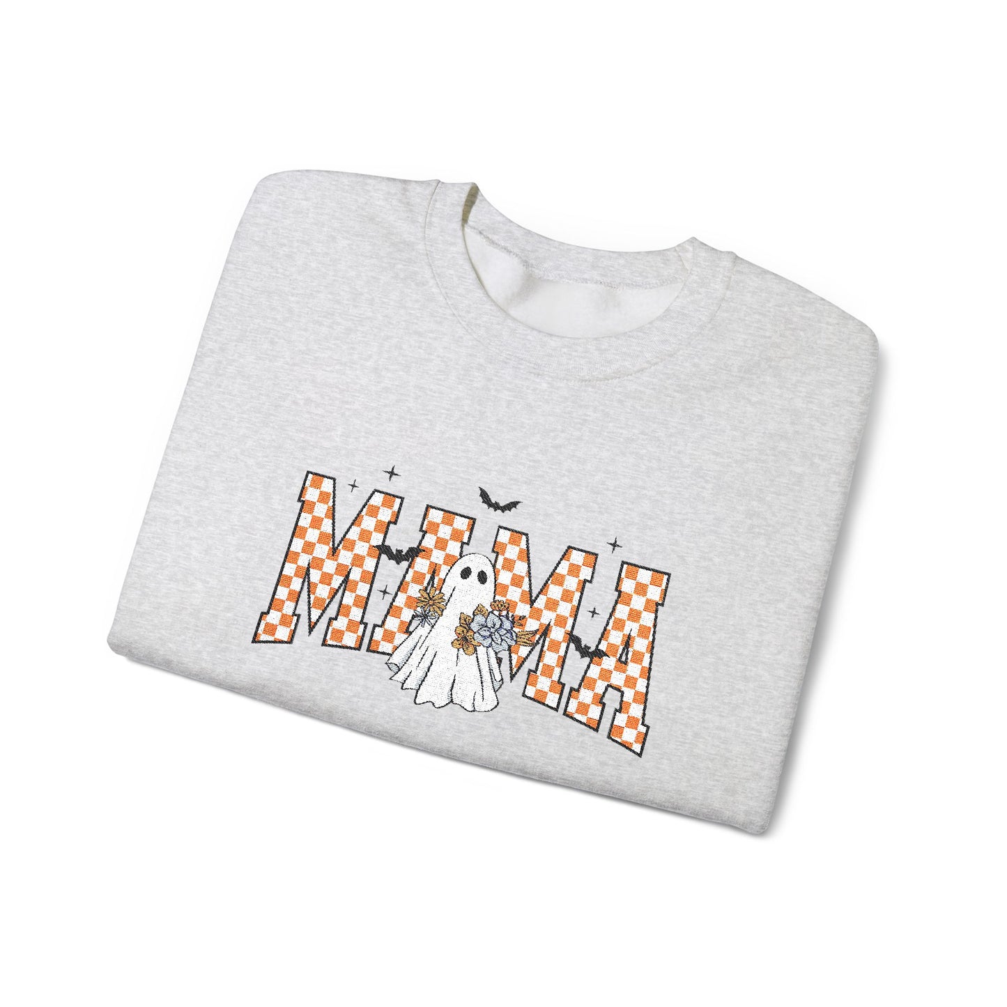 Retro Spooky MAMA Halloween Unisex Heavy Blend™ Crewneck Sweatshirt