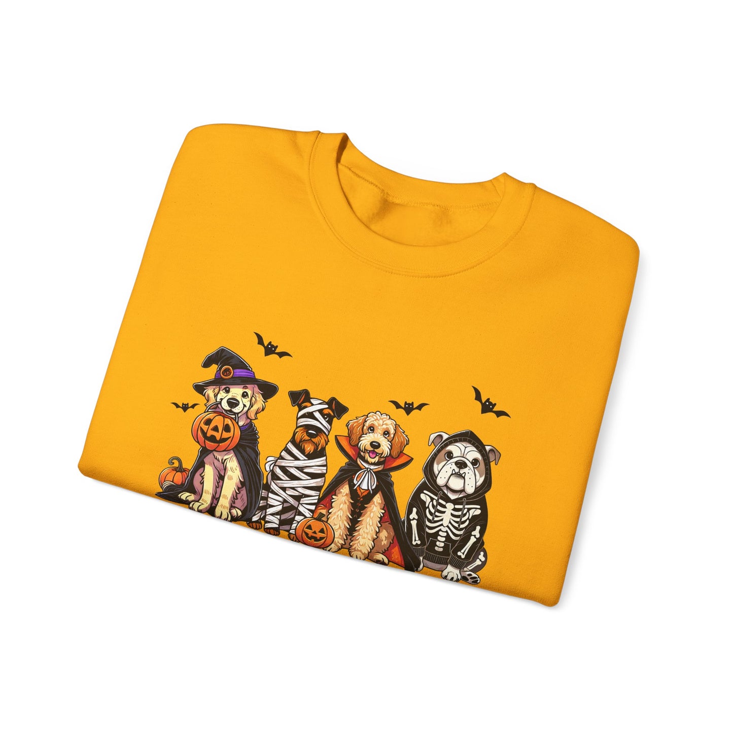 Spooky Dog Sweatshirt, Unisex Halloween Crewneck, Pet Lovers Gift, Cozy Fall Apparel, Cute Dog Design