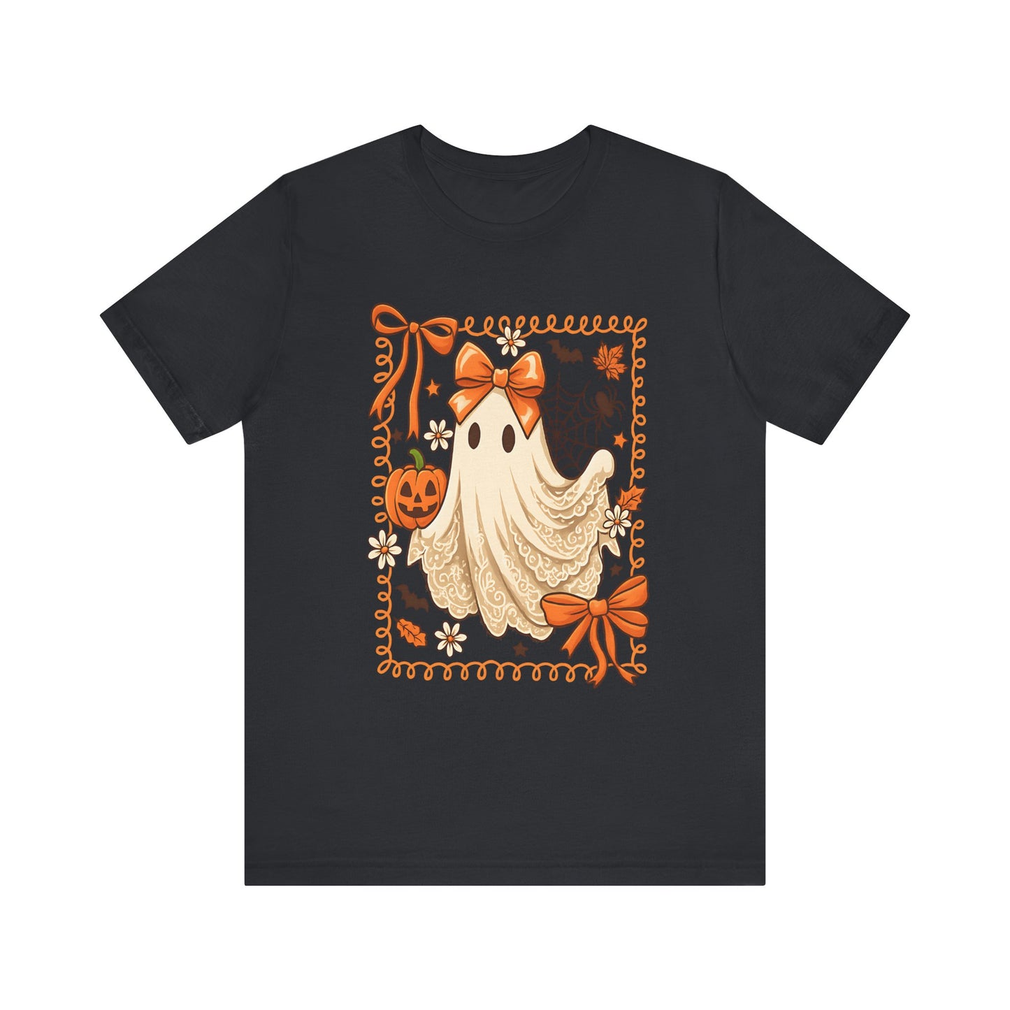 Ghostly Charm Halloween Tee, Unisex T-Shirt, Festive Apparel, Spooky Season Clothing, Gift for Trick-or-Treaters, Fall Celebrations