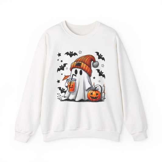 Spooky Ghost Crewneck Sweatshirt, Halloween Apparel, Cozy Unisex Sweatshirt, Fall Fashion, Ghost Graphic Sweatshirt