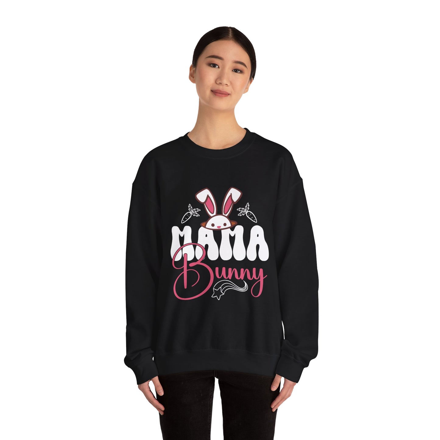 Bunny Graphic Unisex Heavy Blend™ Crewneck Sweatshirt - Cute Easter Gift