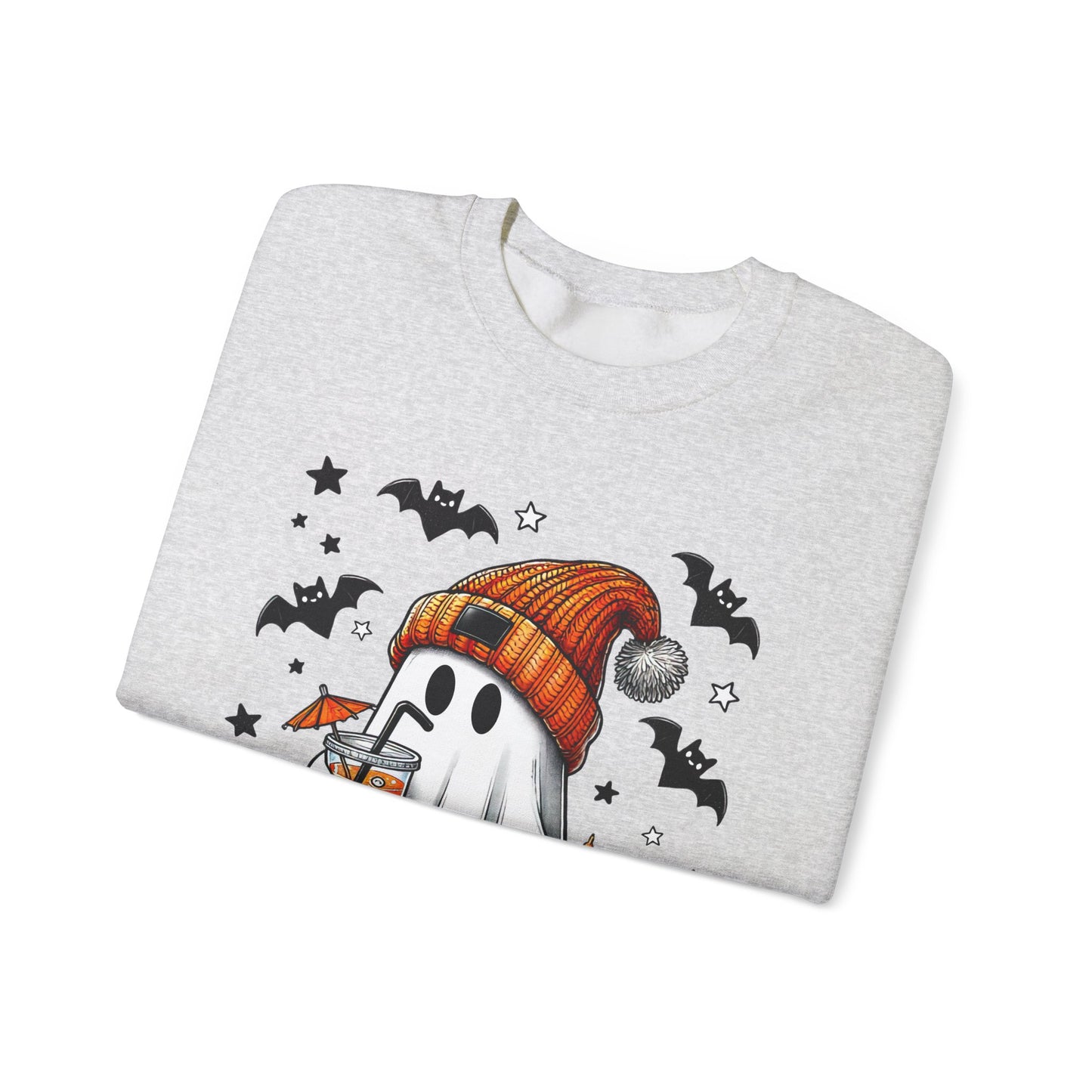 Spooky Ghost Crewneck Sweatshirt, Halloween Apparel, Cozy Unisex Sweatshirt, Fall Fashion, Ghost Graphic Sweatshirt