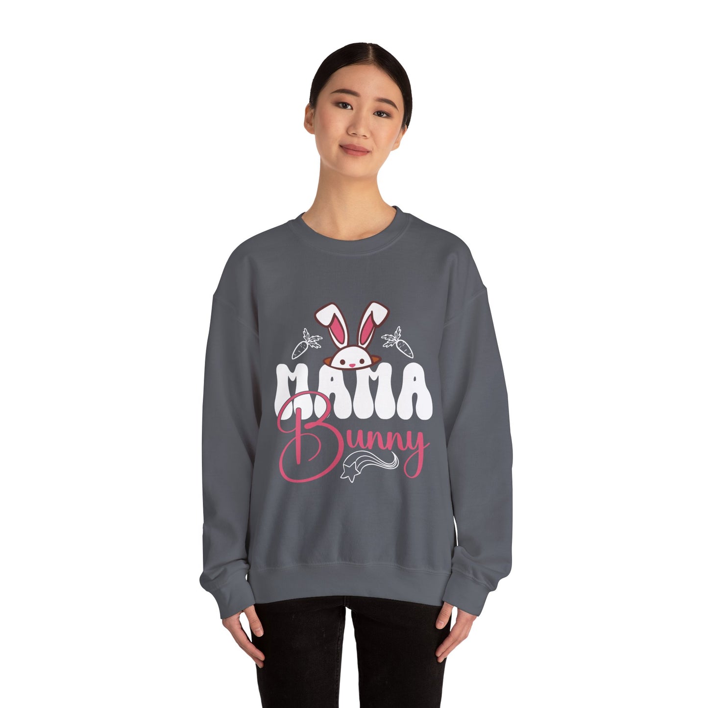 Bunny Graphic Unisex Heavy Blend™ Crewneck Sweatshirt - Cute Easter Gift
