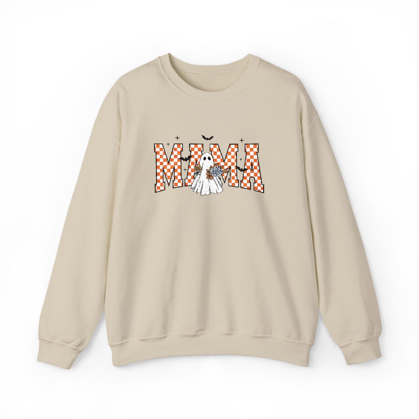 Retro Spooky MAMA Halloween Unisex Heavy Blend™ Crewneck Sweatshirt