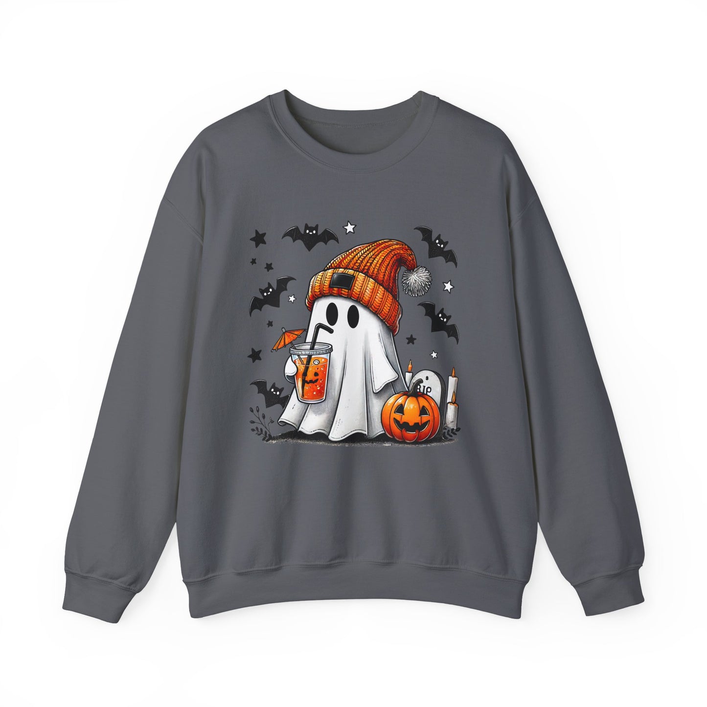 Spooky Ghost Crewneck Sweatshirt, Halloween Apparel, Cozy Unisex Sweatshirt, Fall Fashion, Ghost Graphic Sweatshirt