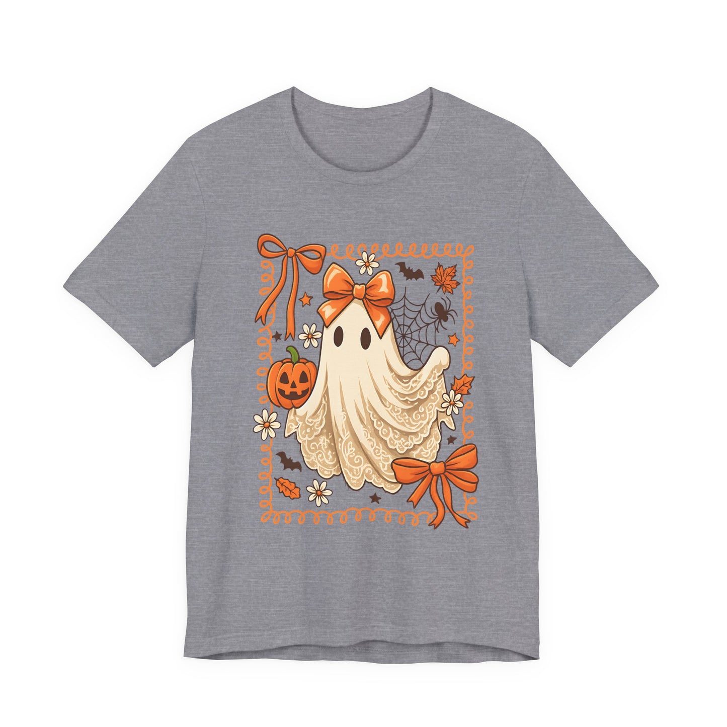 Ghostly Charm Halloween Tee, Unisex T-Shirt, Festive Apparel, Spooky Season Clothing, Gift for Trick-or-Treaters, Fall Celebrations