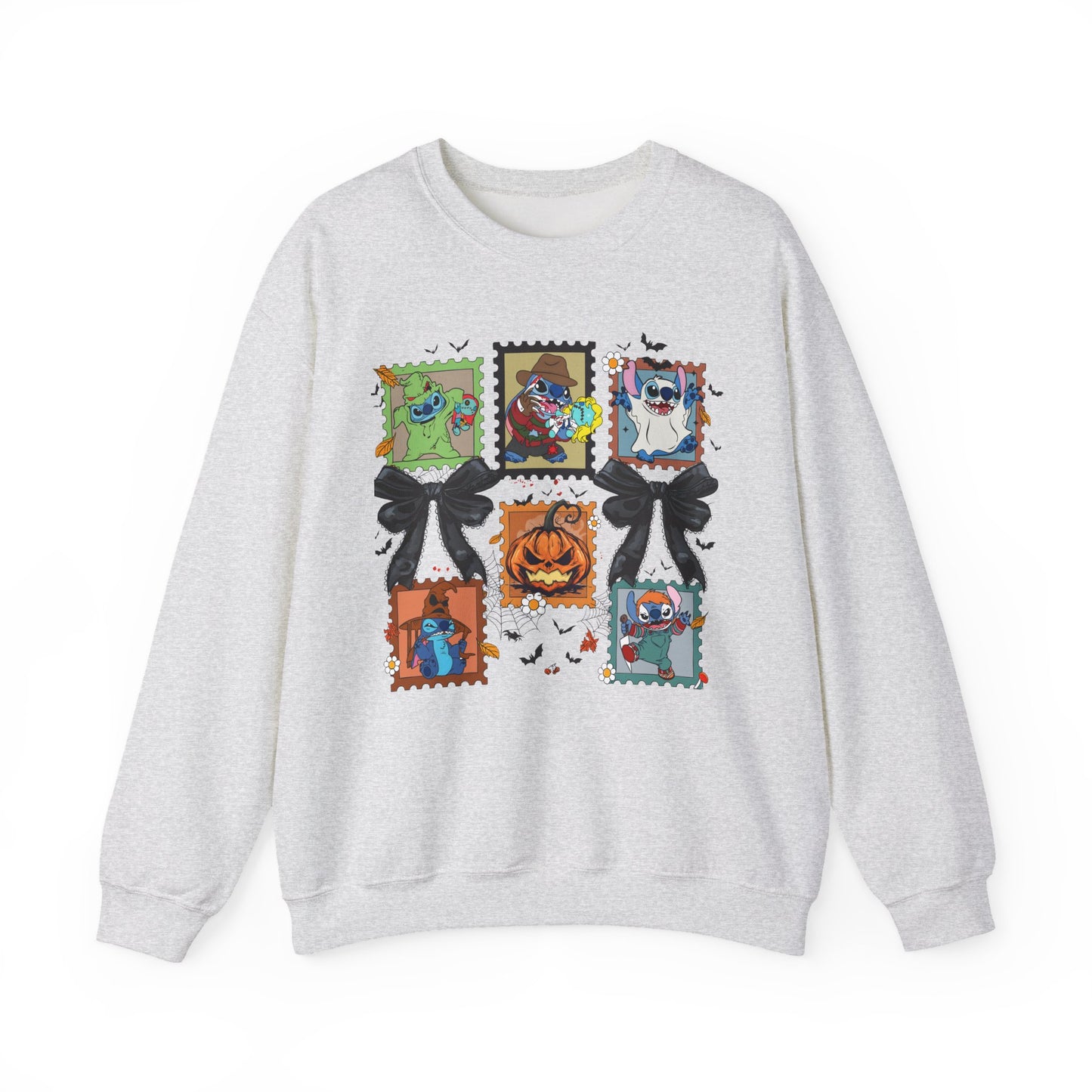 Spooky Vibes Retro Stitch Crewneck Sweatshirt, Halloween, Unisex Sweatshirt, Cozy Apparel, Gift for Her, Fall Fashion, Halloween Sweater