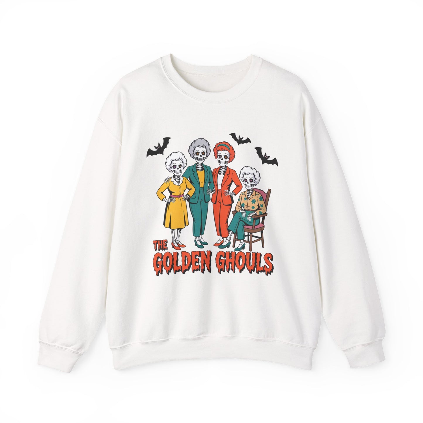Golden Ghouls Sweatshirt, Halloween Crewneck, Spooky Sweatshirt, Horror Apparel, Unisex Fall Fashion, Cozy Costume