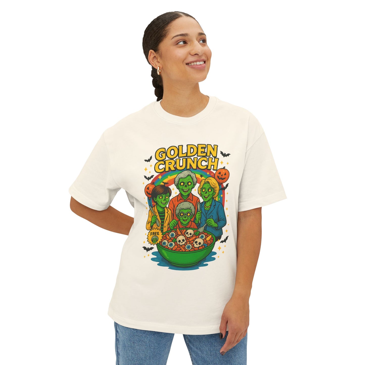 Halloween Themed Unisex Oversized Tee | Golden Crunch Graphic Shirt, Spooky Style, Casual Vibe, Perfect for Fall Celebrations, [...]
