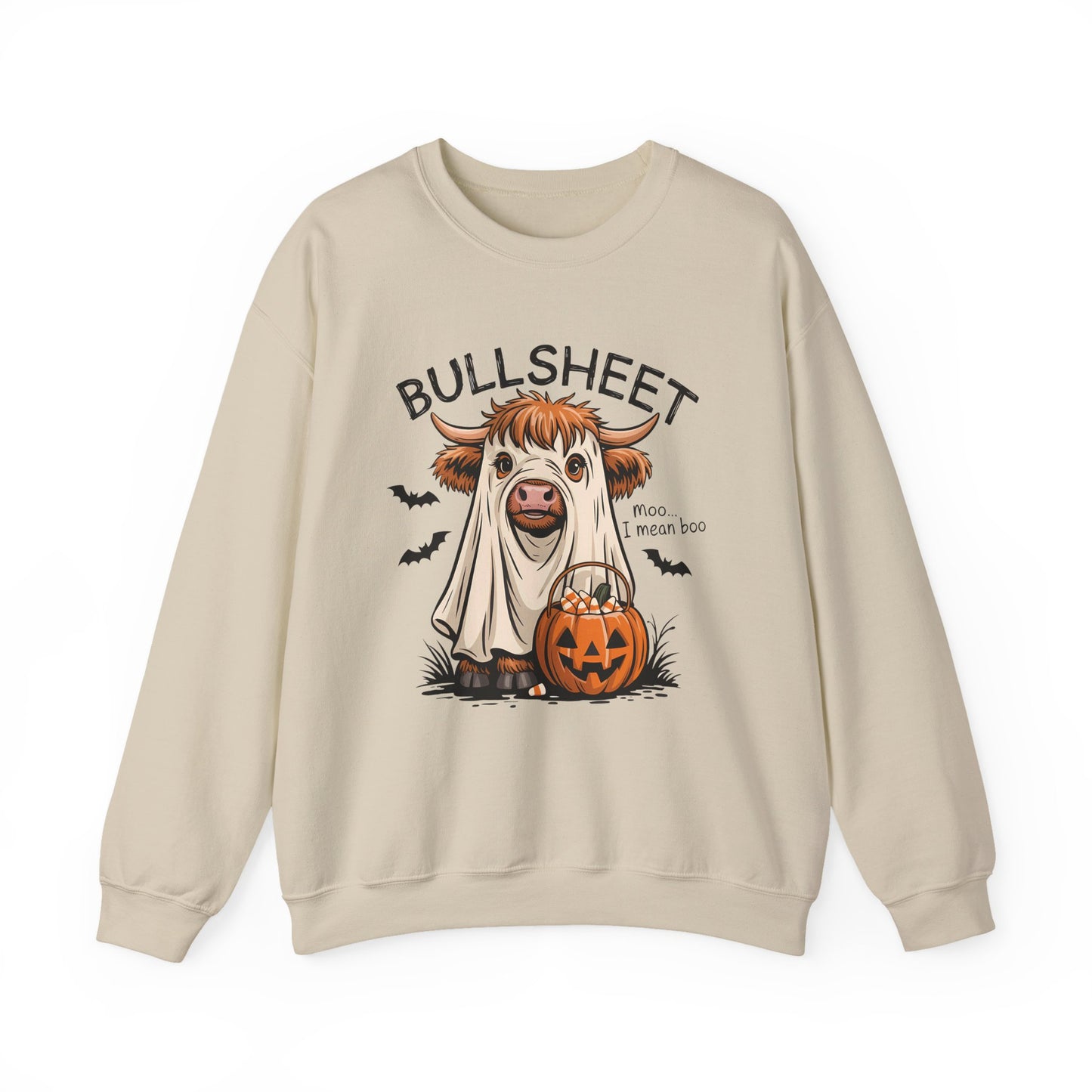 Halloween Cow Sweatshirt, Funny Halloween Crewneck, Unisex Casual Top, Cow Costume Sweatshirt, Perfect for Fall Celebrations