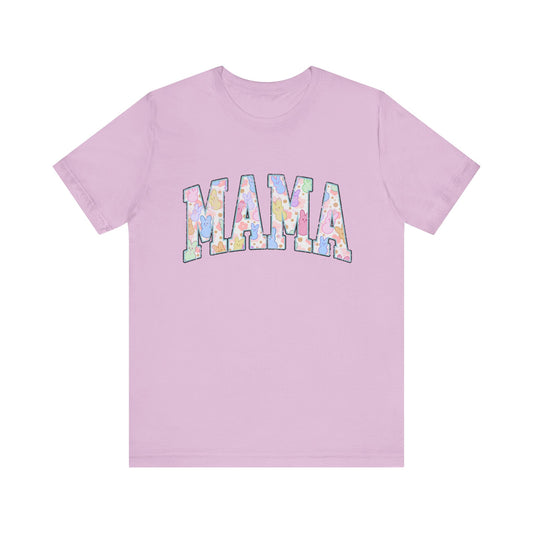 Floral 'Mama' Unisex Jersey Tee - Perfect Gift for Mother's Day