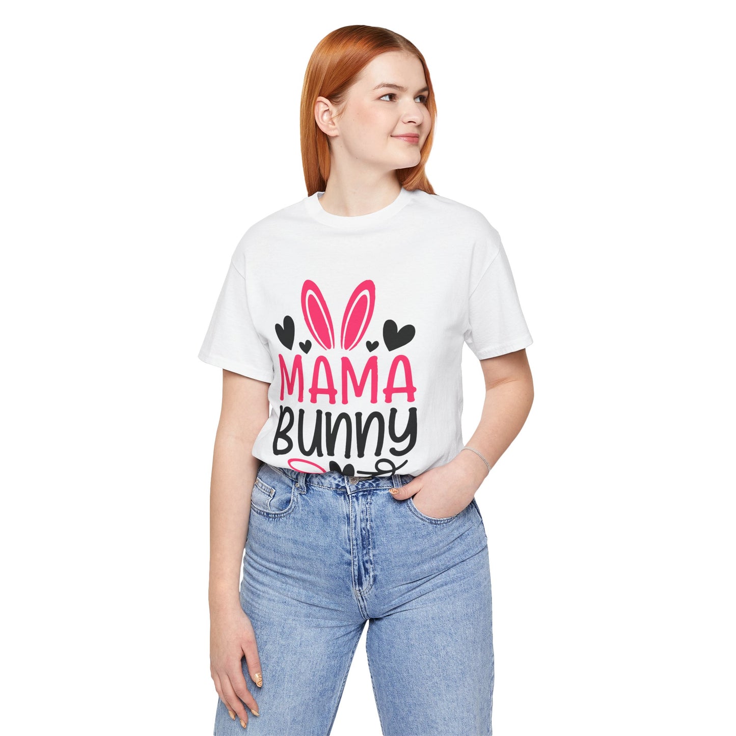 Mama Bunny Unisex Jersey Short Sleeve Tee - Perfect for Moms & Easter Celebrations