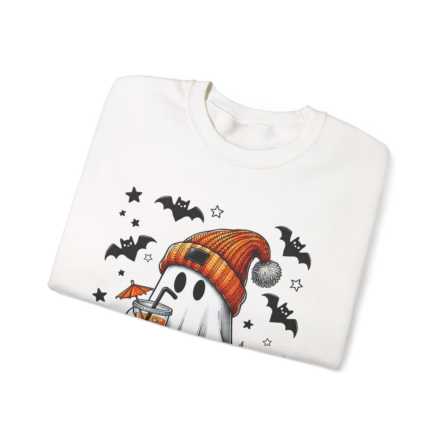 Spooky Ghost Crewneck Sweatshirt, Halloween Apparel, Cozy Unisex Sweatshirt, Fall Fashion, Ghost Graphic Sweatshirt