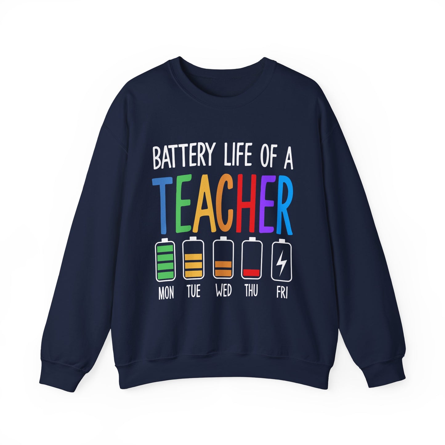 Teacher's Battery Life Crewneck Sweatshirt, Cute Teacher Gift, Funny Education Apparel, Back to School Sweatshirt, Teacher [...]