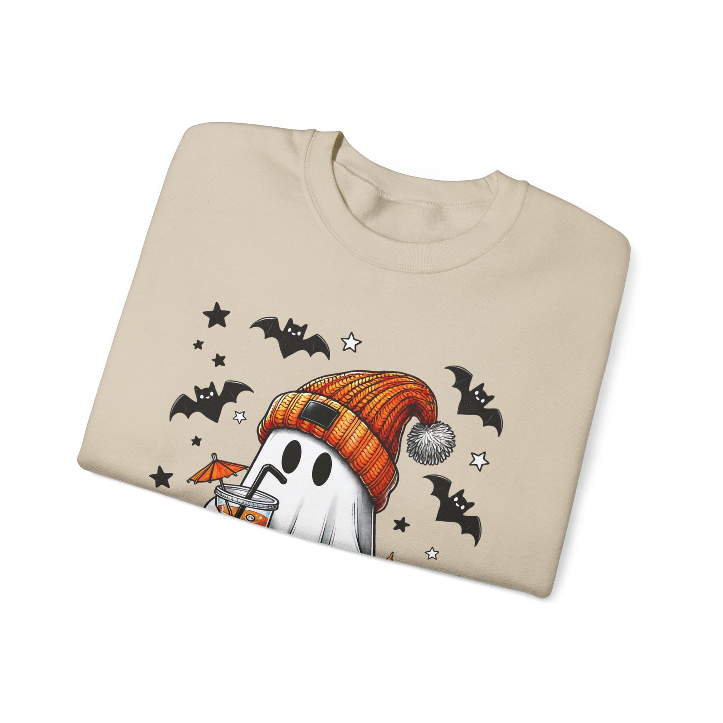 Spooky Ghost Crewneck Sweatshirt, Halloween Apparel, Cozy Unisex Sweatshirt, Fall Fashion, Ghost Graphic Sweatshirt