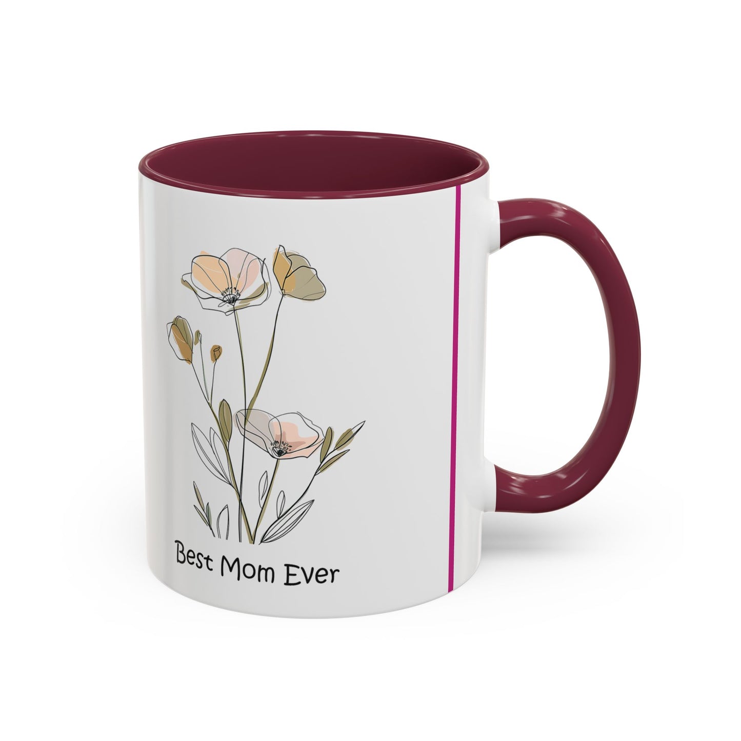Best Mom Ever Floral Coffee Mug - Colorful 11oz & 15oz