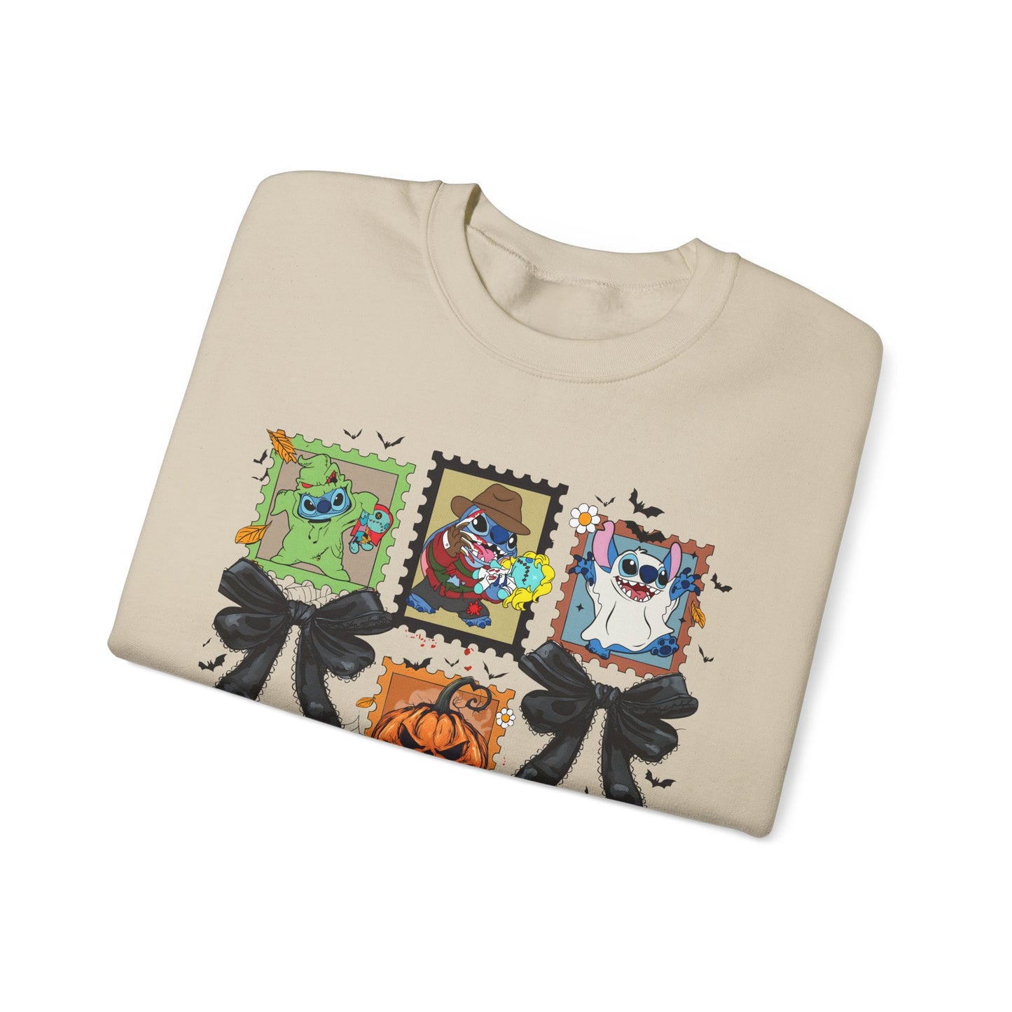 Spooky Vibes Retro Stitch Crewneck Sweatshirt, Halloween, Unisex Sweatshirt, Cozy Apparel, Gift for Her, Fall Fashion, Halloween Sweater