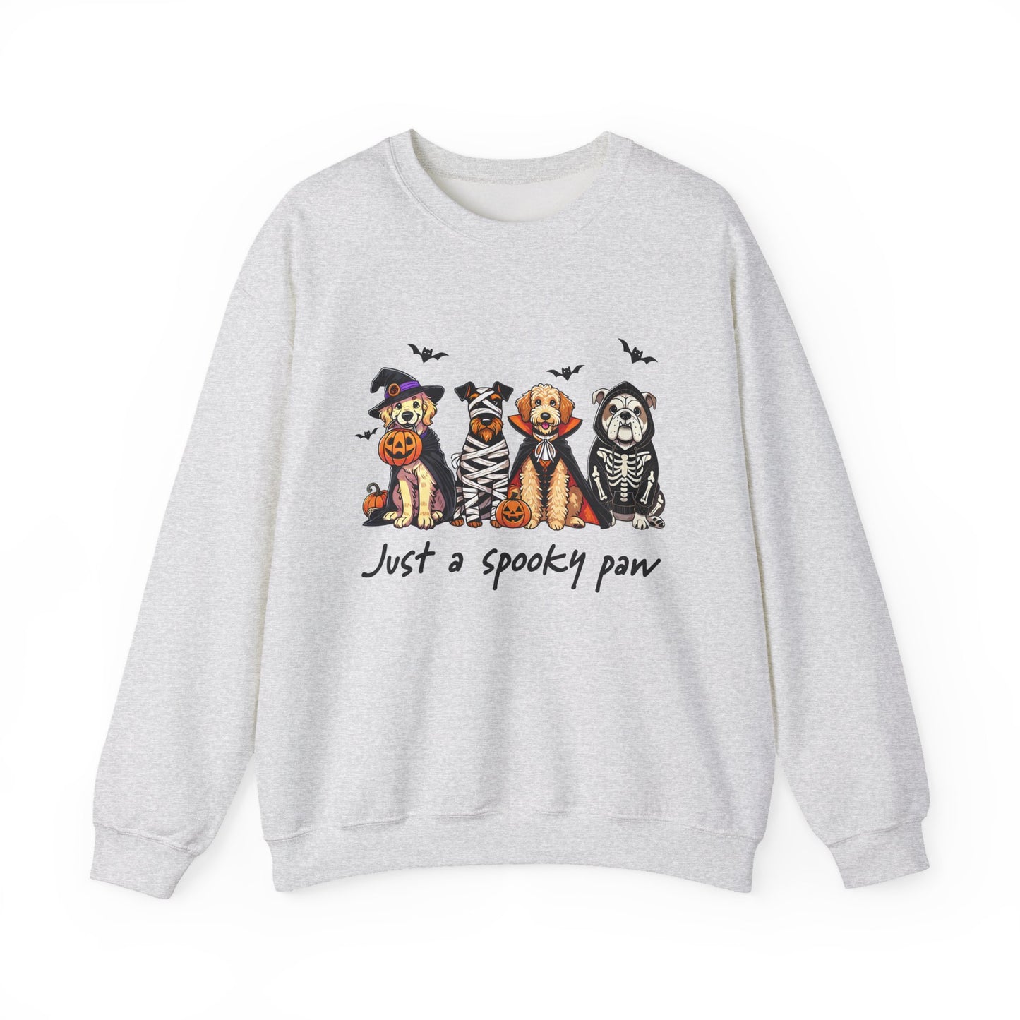 Spooky Dog Sweatshirt, Unisex Halloween Crewneck, Pet Lovers Gift, Cozy Fall Apparel, Cute Dog Design