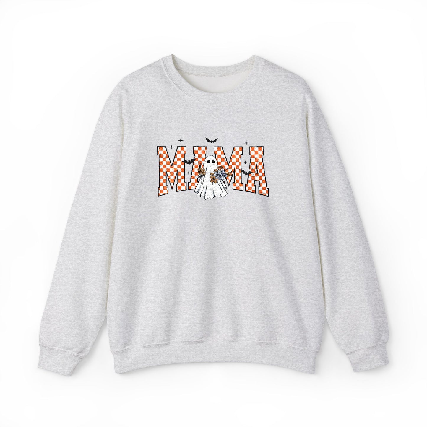 Retro Spooky MAMA Halloween Unisex Heavy Blend™ Crewneck Sweatshirt