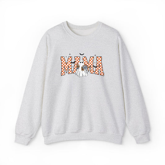 Retro Spooky MAMA Halloween Unisex Heavy Blend™ Crewneck Sweatshirt