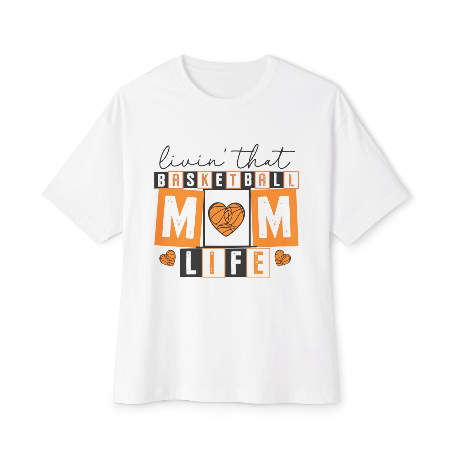 Basketball Mom Life Unisex Oversized Boxy Tee