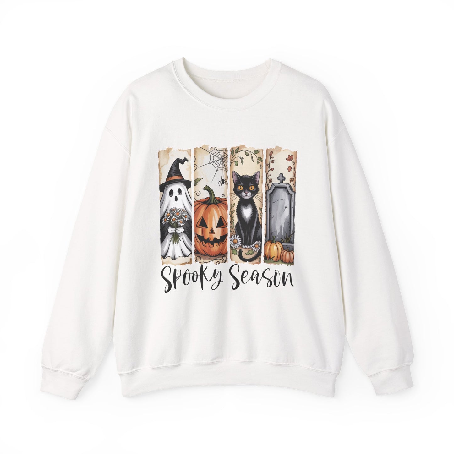 Spooky Season Crewneck Sweatshirt - Fall Fashion, Halloween Sweatshirt, Cozy Autumn Outfit, Unisex Gift, Seasonal Wardrobe