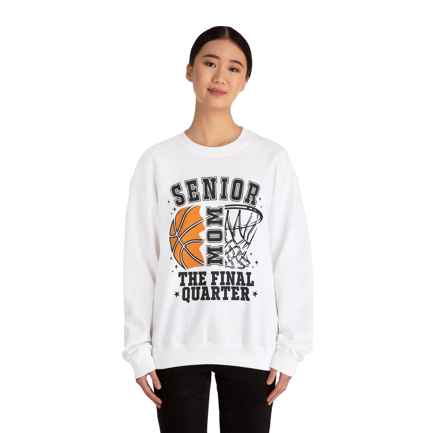 Senior Mom Basketball Crewneck Sweatshirt - The Final Quarter