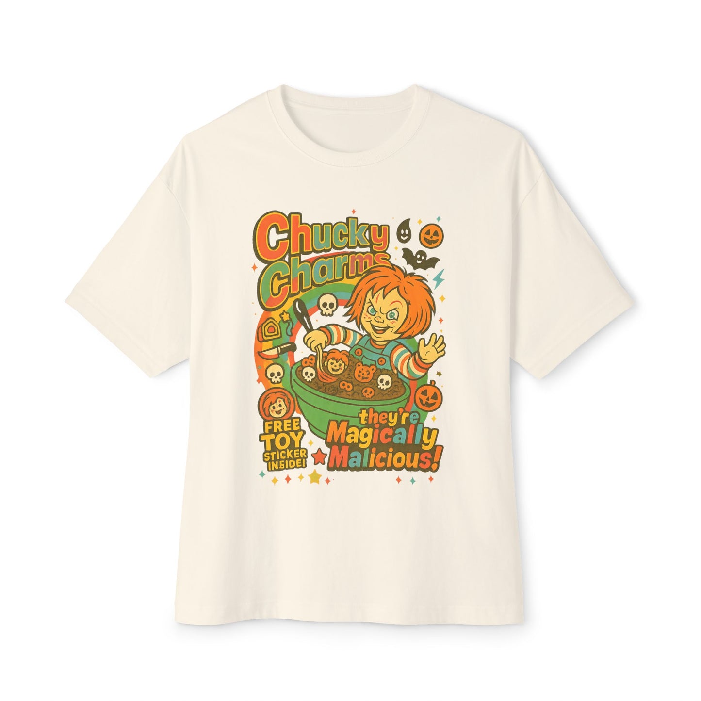 Chucky Charms Tee, Spooky Graphic Shirt, Halloween Outfit, Unisex Halloween Top, Vintage Horror Movie Apparel