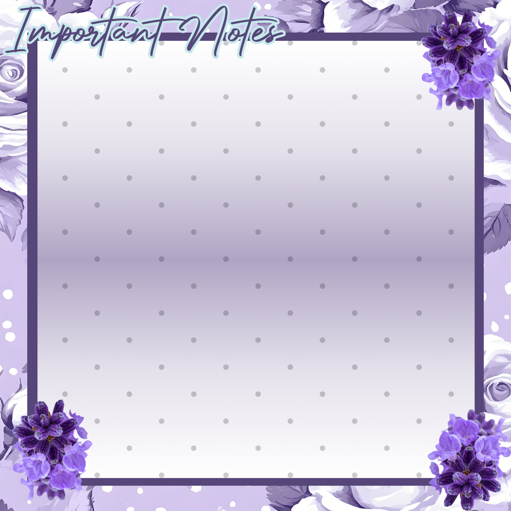 Editable Purple Floral Sticky Notes bundle of 5 | Printable Notes, To-Do List, Planner Pads | Cute Digital Stationery